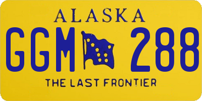 AK license plate GGM288