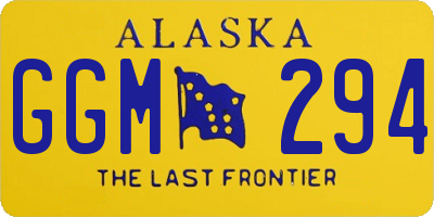 AK license plate GGM294