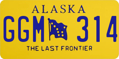 AK license plate GGM314
