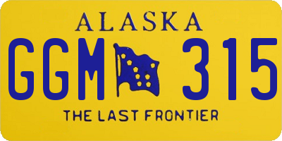 AK license plate GGM315