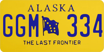 AK license plate GGM334