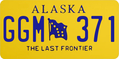 AK license plate GGM371