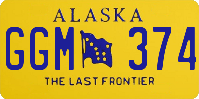 AK license plate GGM374