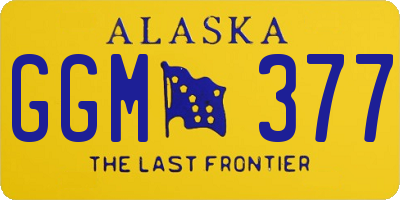 AK license plate GGM377