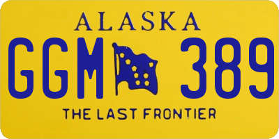 AK license plate GGM389