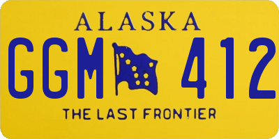 AK license plate GGM412