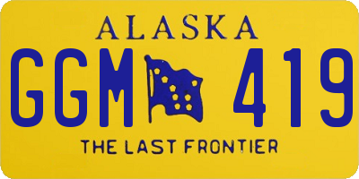 AK license plate GGM419