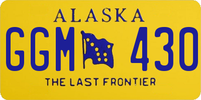 AK license plate GGM430