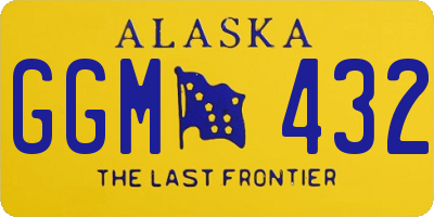 AK license plate GGM432