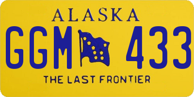 AK license plate GGM433
