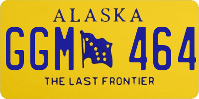 AK license plate GGM464