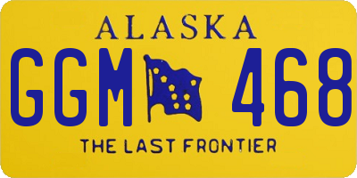 AK license plate GGM468