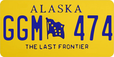 AK license plate GGM474