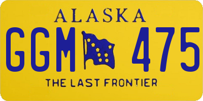 AK license plate GGM475