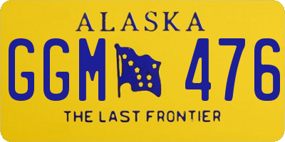 AK license plate GGM476