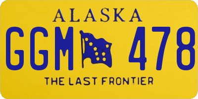 AK license plate GGM478