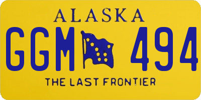 AK license plate GGM494