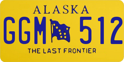 AK license plate GGM512