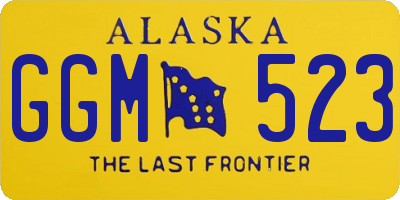 AK license plate GGM523