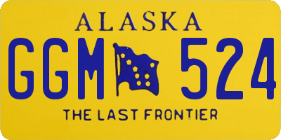 AK license plate GGM524