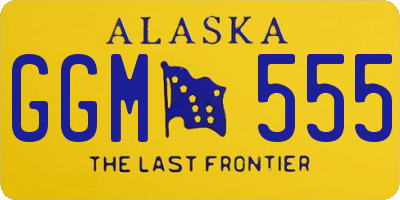 AK license plate GGM555