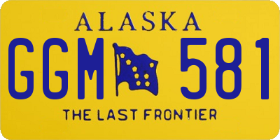 AK license plate GGM581