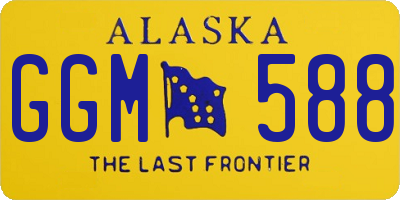 AK license plate GGM588
