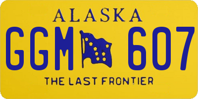 AK license plate GGM607