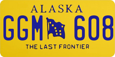 AK license plate GGM608