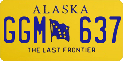 AK license plate GGM637