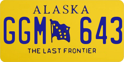 AK license plate GGM643