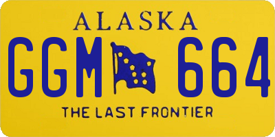 AK license plate GGM664