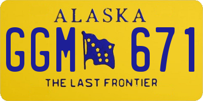 AK license plate GGM671