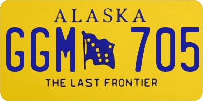 AK license plate GGM705