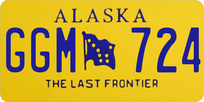 AK license plate GGM724