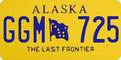 AK license plate GGM725