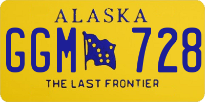 AK license plate GGM728