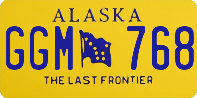 AK license plate GGM768
