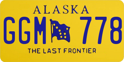 AK license plate GGM778