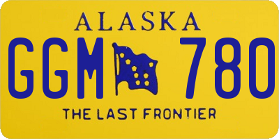AK license plate GGM780