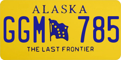 AK license plate GGM785