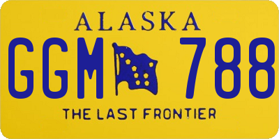 AK license plate GGM788