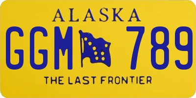 AK license plate GGM789