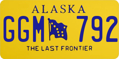 AK license plate GGM792