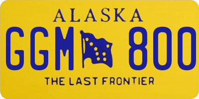 AK license plate GGM800