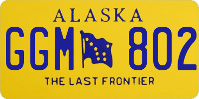 AK license plate GGM802