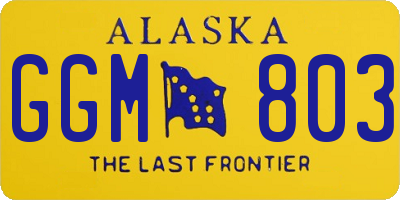 AK license plate GGM803
