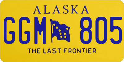 AK license plate GGM805
