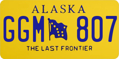 AK license plate GGM807