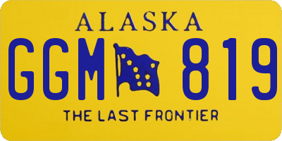 AK license plate GGM819